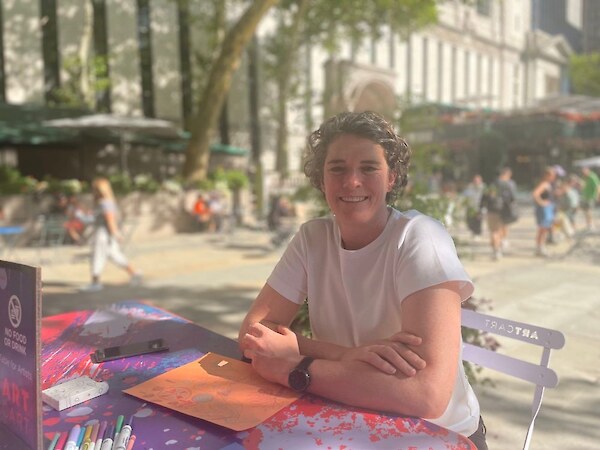 Zealandia CEO Danielle Shanahan in Bryant Park. (Hell Gate)